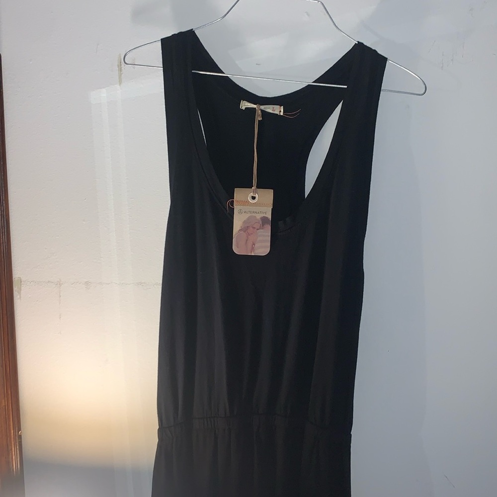 Long black dress brand is Alternative size large new with tags